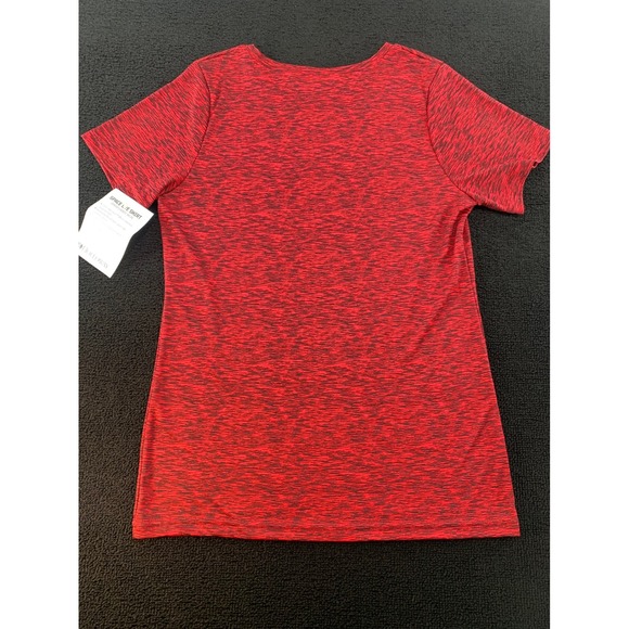 Holloway Andover Space Dye Athletic‎ T Shirt Red Black Ladies Size M - Picture 2 of 6